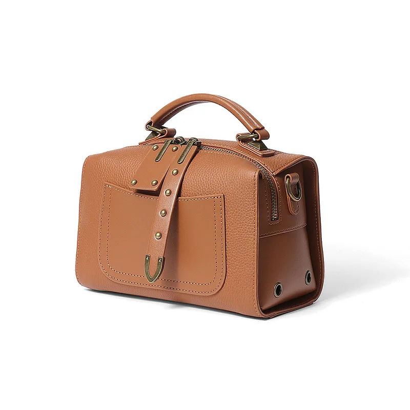 

Женская сумка из натуральной кожи, новинка 2025 года, высококачественная женская сумка через плечо из воловьей кожи, пригородная сумка через плечо