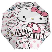8-Rib Auto Umbrella Protection Rain And Sun Hello Kitty Kawaii Cartoon Umbrella  Outdoor Cool Portable Reinforced Umbrellas