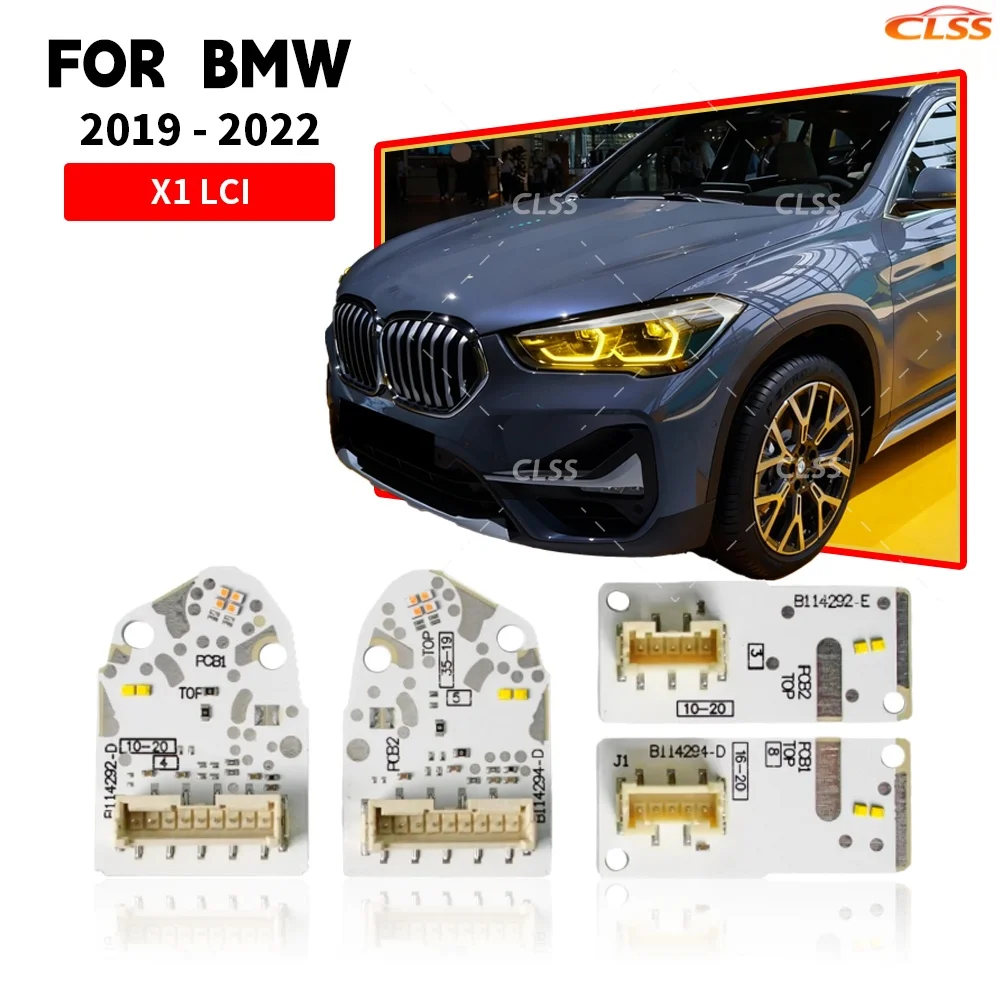 

Yellow Angel Eyes DRL Board Lightsource Non-RGB For BMW X1 F48 F49 LCI 2019-2023 Car Headlight Daytime Running Light 63119477836