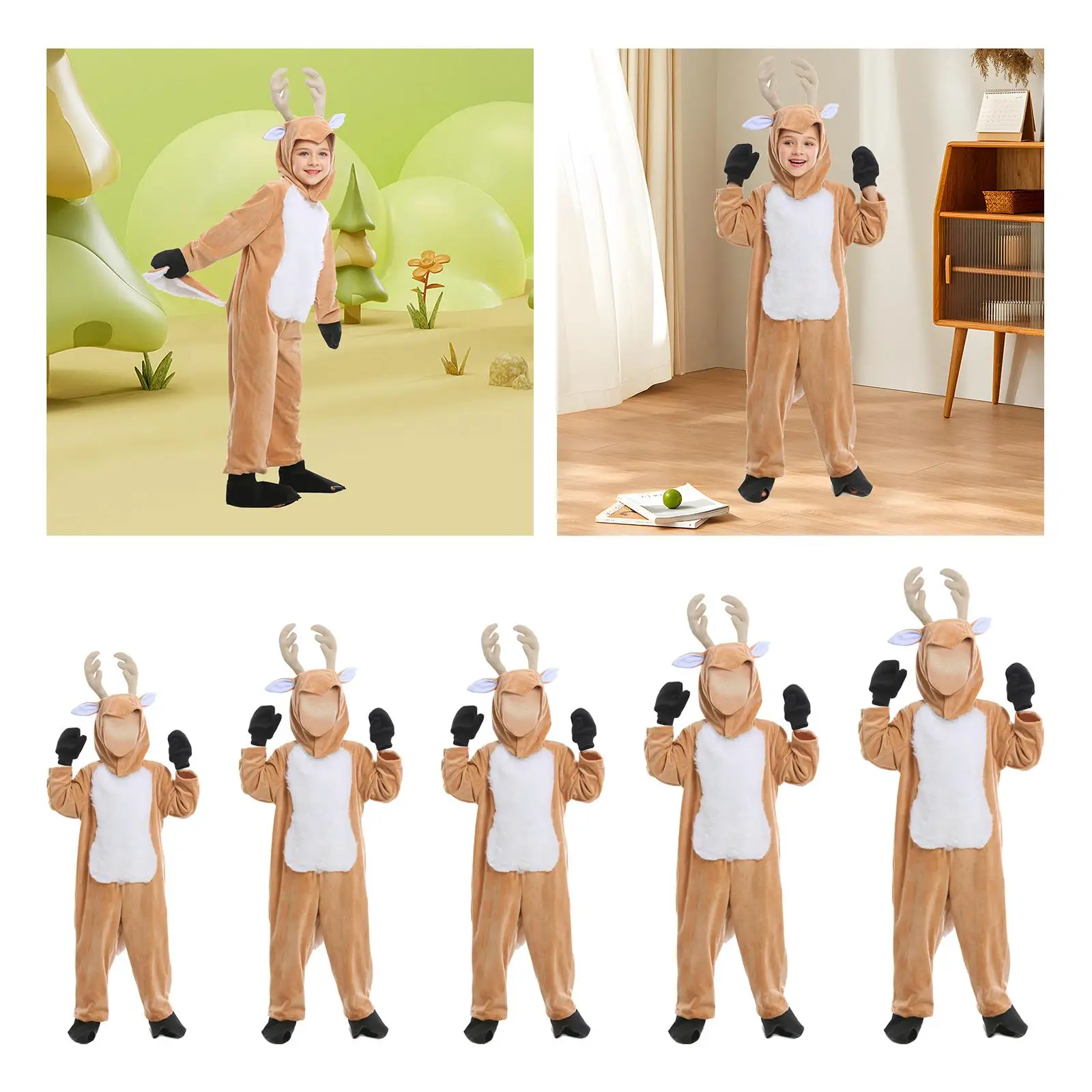 

Christmas Costume Jumpsuit Reindeer Costume for Carnival Cosplay Dress up