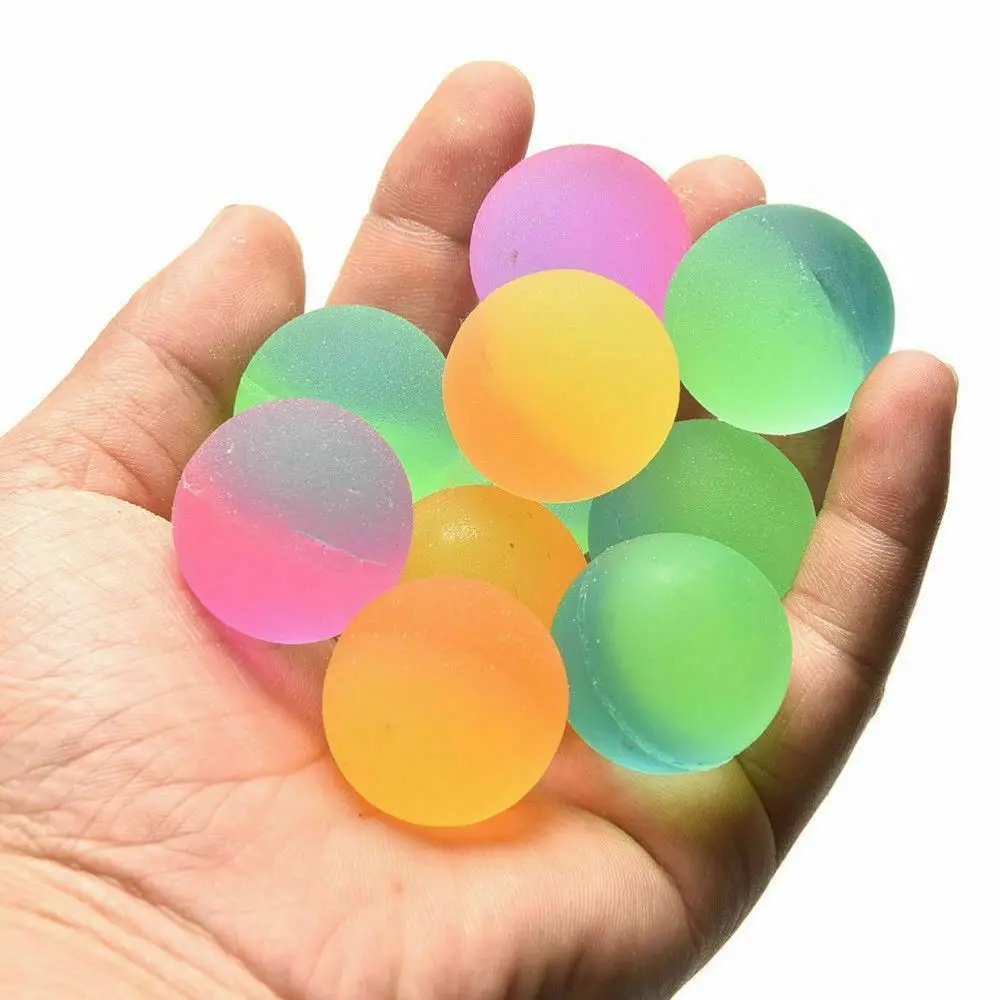 10PCS palla rimbalzante colorata in gomma 25mm nuvola palla rimbalzante mista giocattolo divertente bomboniera decorazione giocattoli d'acqua per giochi sportivi