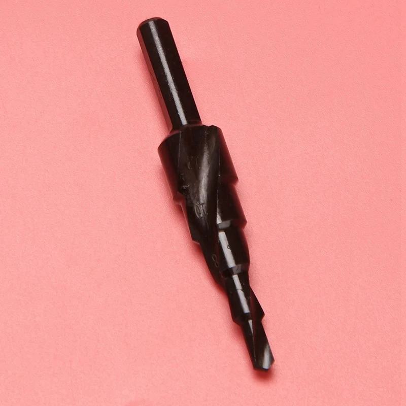 Conjunto de brocas passo cobalto HSS, alta velocidade de nitrogênio, espiral de aço para cone, cortador de haste triplo, 4-32mm, 6 peças