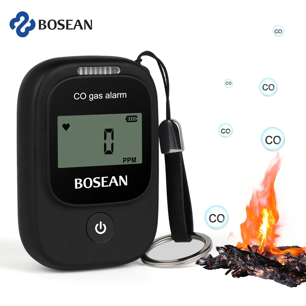 Sensor Industri Mini Mobil Digital CO Gas Alarm Monitor 0-1000PPM LCD Karbon Monoksida Detektor Suara Cahaya Belakang Getaran