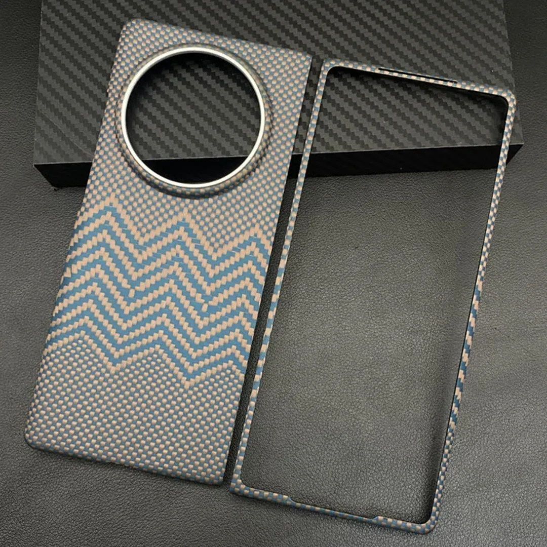 Luxury 600D Real Aramid Carbon Fiber Phone Case Cover On For Vivo X Fold 3 Pro 5G Global Fold3 XFold XFold3 X3 3X 256/512 GB