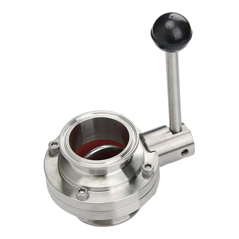 SS304/316L Stainless Steel Sanitary Tri Clamp Butterfly Valve, 3/4