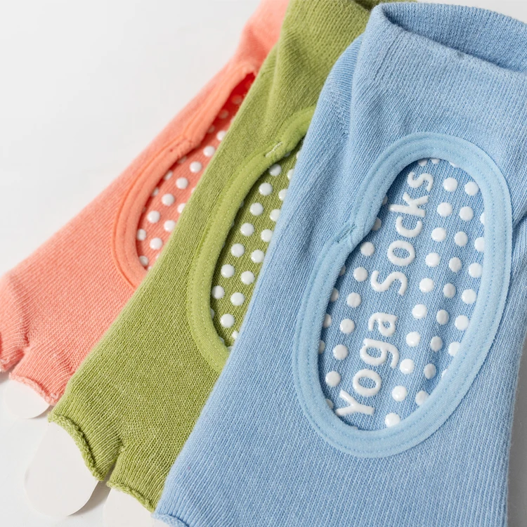 Frauen rücken freie Fünf-Zehen-Yoga-Socken rutsch feste Baumwolle Damen tanzen Balletts ocken öffnen halb atmungsaktive Fitness-Sports ocke für Pilates – Detail 34