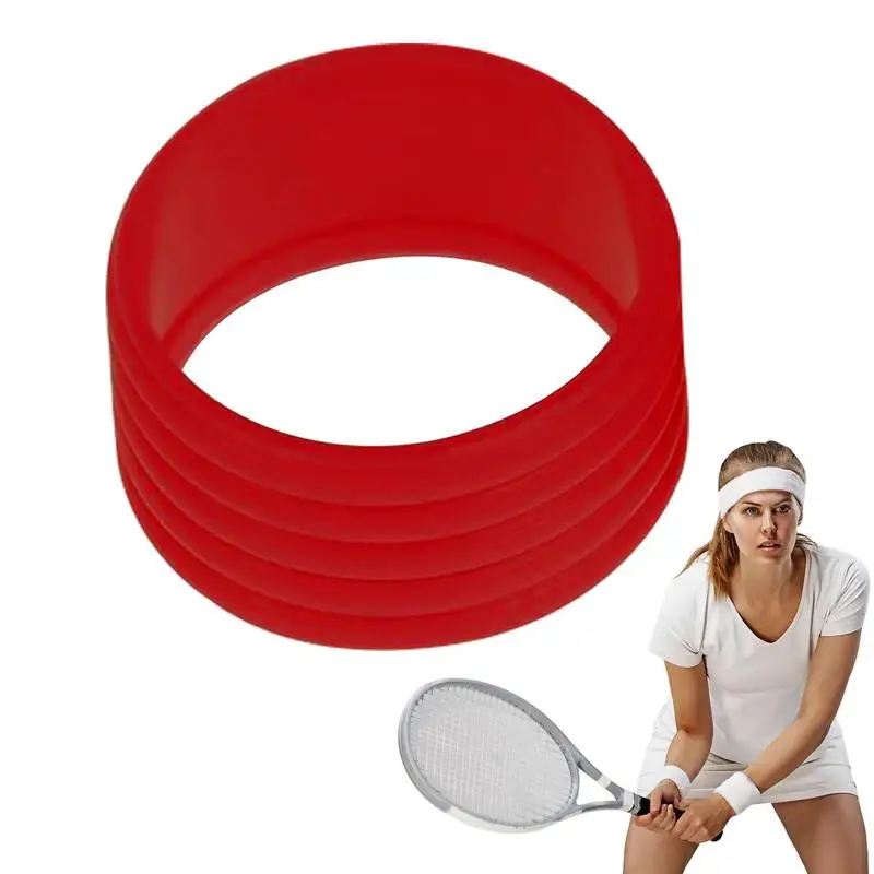 Tennis Grip Band Ring Stretchy Tennis Racket Grip Band Rubber Ring Tennis Racquet Grips Non-slip Badminton Absorbent Cover