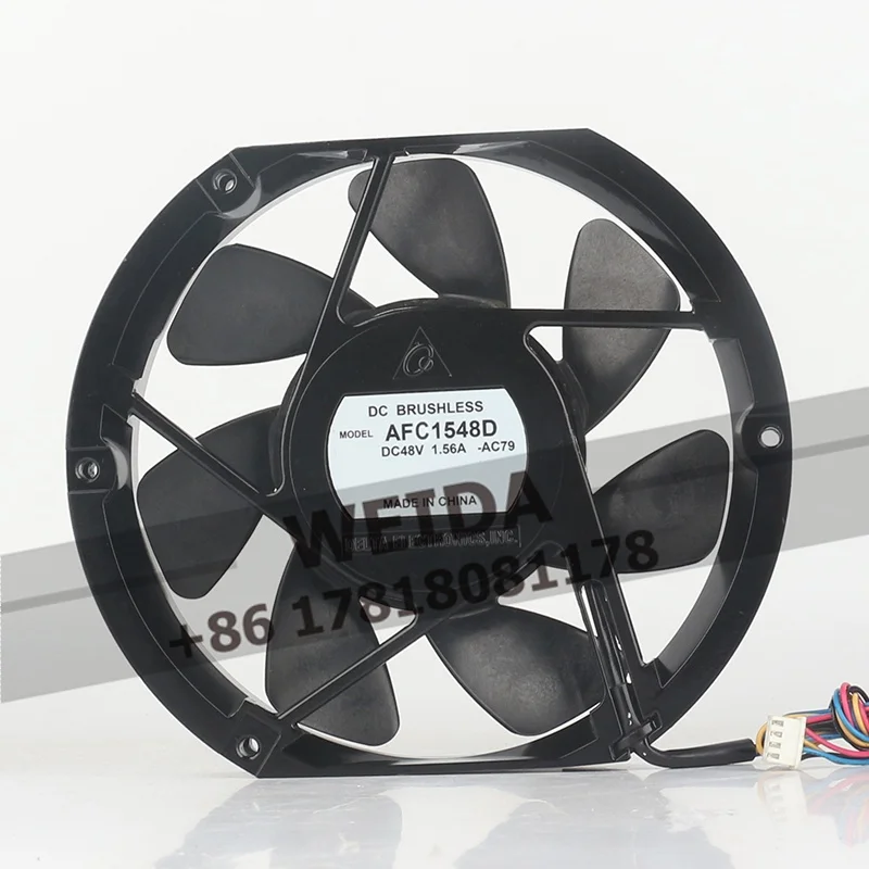 

Delta 12V 24V DC48V 1.56A AC EC 17225 17CM four-wire axial flow inverter large air volume AFC1548D-AC79 172X150X25MM cooling fan