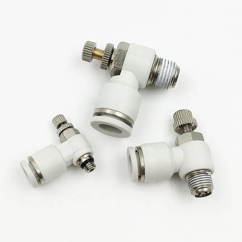 SL Pneumatic Quick Connector SL4-M3 SL4-M5 SL4-M6 SL6-M3 SL6-M5 SL6-M6 SL8-M5  Air Pipe Pressure Regulating Throttle Valve Micro