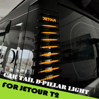 Car Tail D-pillar Light Fit for Jetour Traveller T2 2023 2024 2025 Modified Auto D-pillar Water Turn Signal Car Accessories