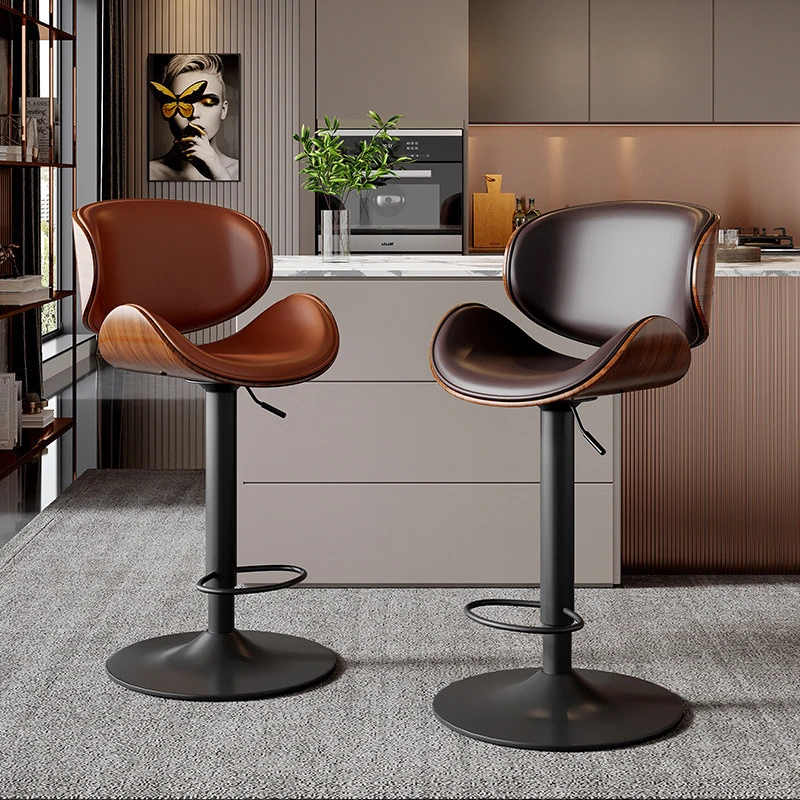 

Light luxury high-end bar chair can be lifted and rotated home comfortable bar office checkout page high stool chair