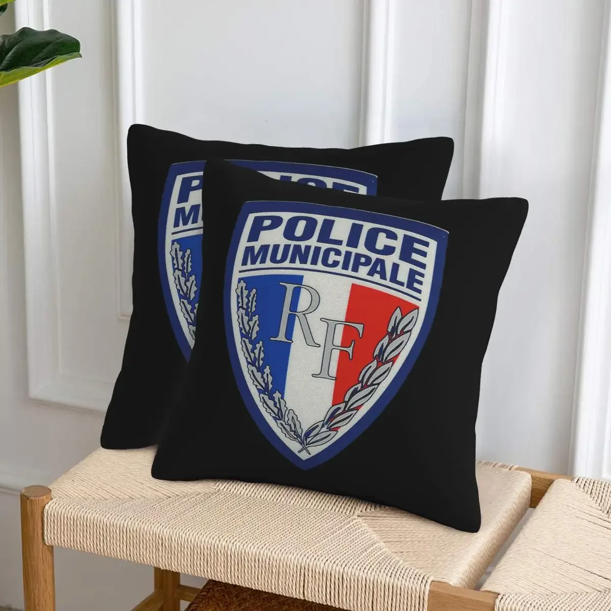 

Наволочка для подушки с эмблемой французской городской полиции, 2 шт., квадратная, декоративная, комфортная, для дома, гостиной