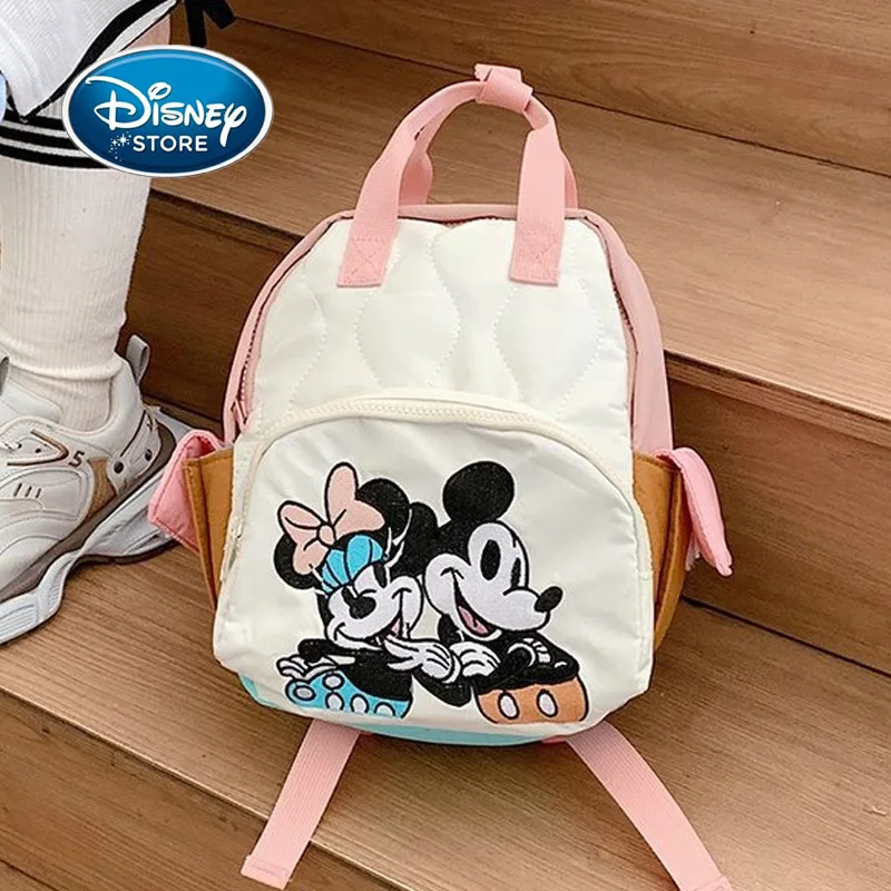 

Disney Embroidery Mickey Mouse Minnie Stitched Lightweight Soft Cute Children Backpack Baby Mini Storage Bag