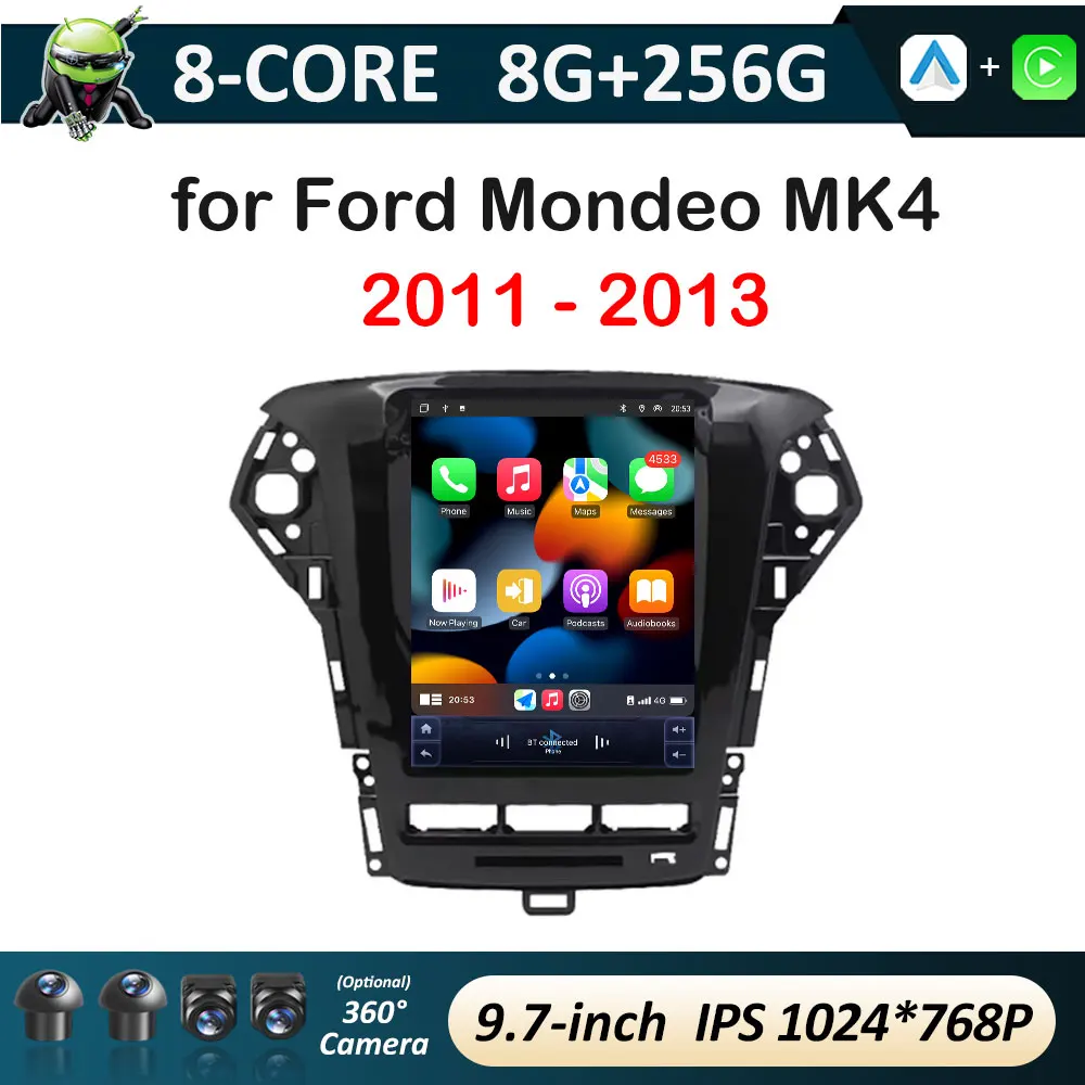 9,7 Zoll für Ford Mondeo MK4 2011 2012 - 2013 GPS-Navigation Android 16 Auto-Multimedia-Video-Radio-Player Touchscreen WIFI