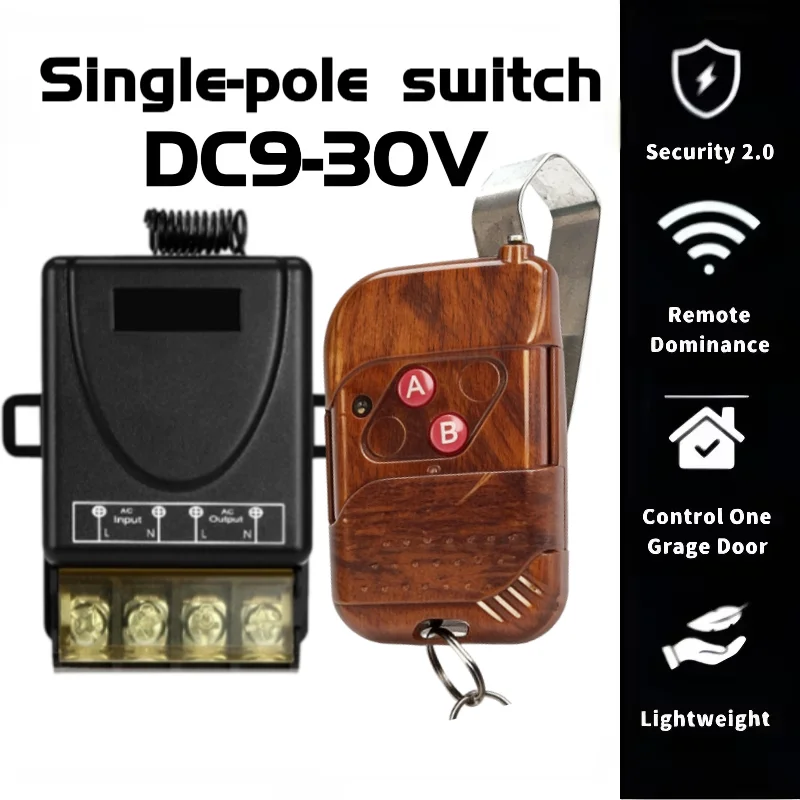 

RF433Mhz Wireless Remote Control Switch DC 9-72V 12V 24V 30A Relay Receiver Transmitter For Water Pump Motor LED Electric