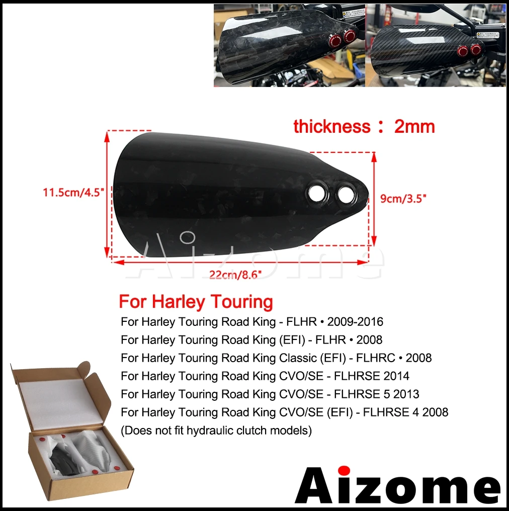 Road king mão escudo guarda para harley touring roadking cvo/se flhrse 4 5 motocicleta mão guiador lidar com barra guardas handguards