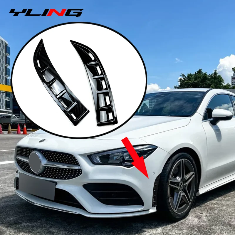 Fit For Mercedes-Benz Accessories CLA Class C118 CLA180 CLA200 2020+ Front Bumper Air Intake Hood Side Vents Decorative Cover