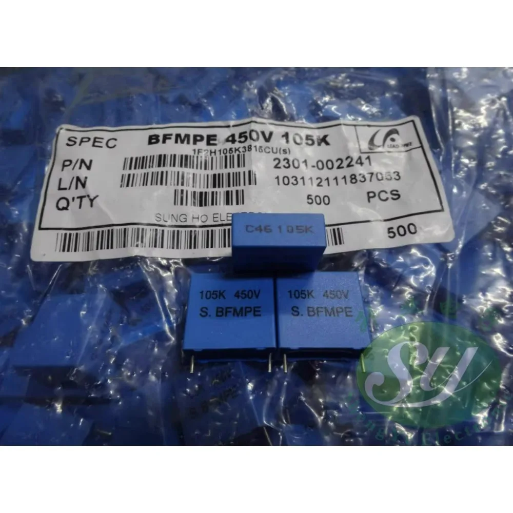 

10PCS SUNG HO 1.0uf/450v 1u0 1uf 105 Brand new film capacitor 15MM