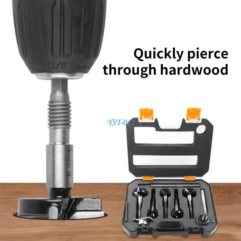 

E15A Heavy Duty Woodworking Drill Bit 15mm 20mm 25mm 30mm 35mm with Organizers Case