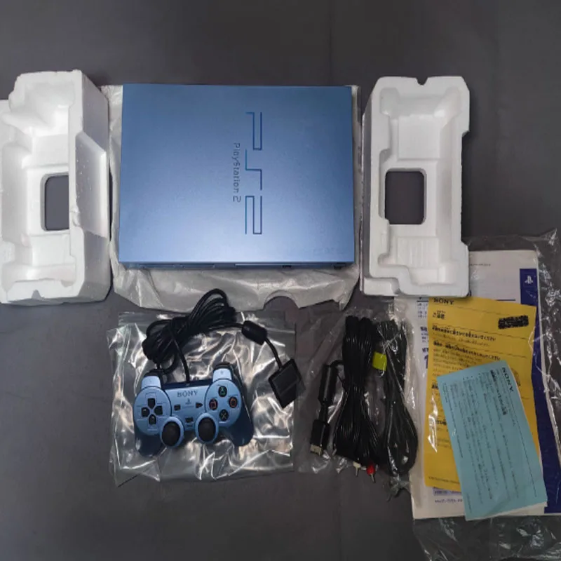 For Sony PS2 39000 Home Game Console Limited Water Blue Silk Silver Game Controller Voltage 110V Cannot be Used