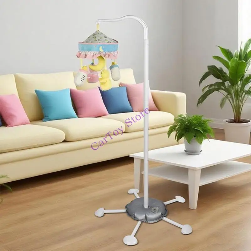 حامل أرضية متنقل لسرير الأطفال، قاعدة مضادة للطرف، 3 ارتفاعات قابلة للتعديل، تركيب سريع، حامل جرس سرير الرضع لغرفة الحضانة #3