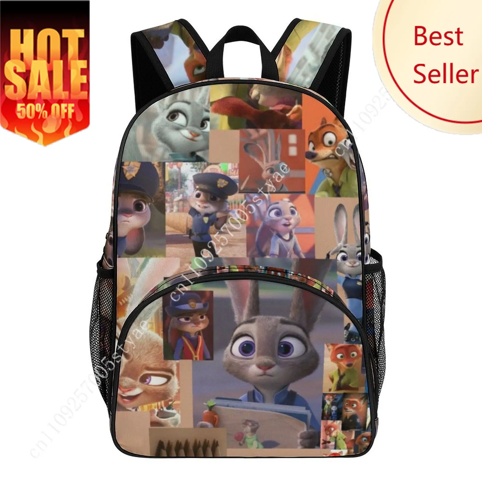 

Judy Hopps Large Capacity Backpack Disney Cartoon Decorate Fabric Bags Design Your Photo Logo Text Party Holiday Custom Gifts