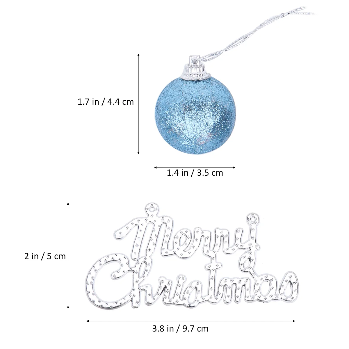 

32Pcs Christmas Ball Decoration Sky-Blue Pendant Christmas Tree Hanging Decor Creative Xmas Home Party Ornament