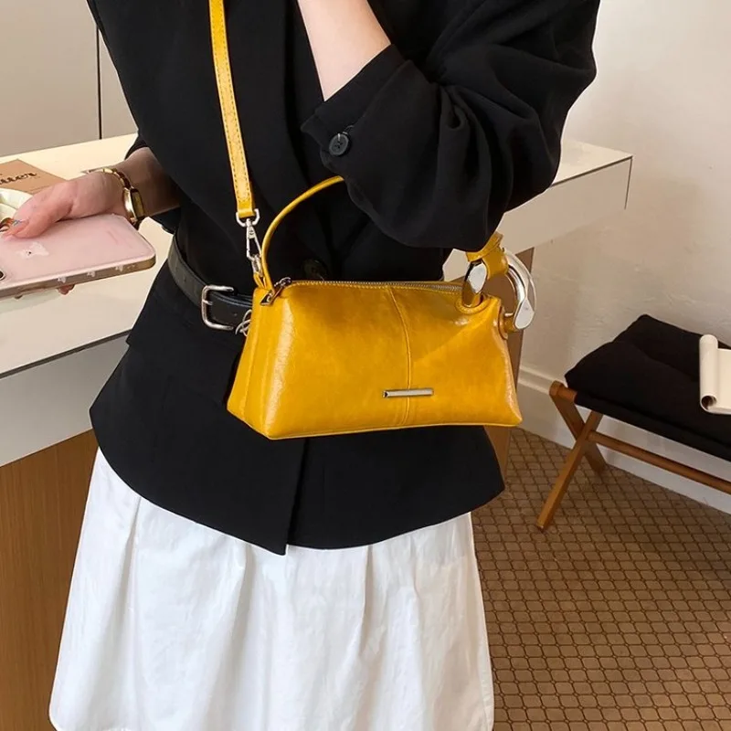 

Elegant Classic Simple Ladies Handbag High End Leather Vintage Trendy Paris Designer Daily Bag