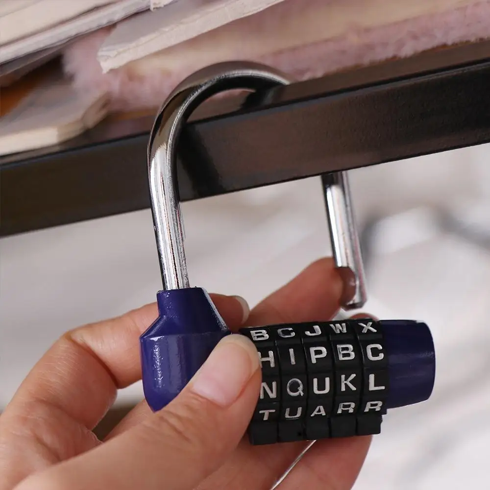Security 5 Letter Combination Padlock Safely Code Changeable Code Password Lock Zinc Alloy Anti-theft Travel Password Lock view 5