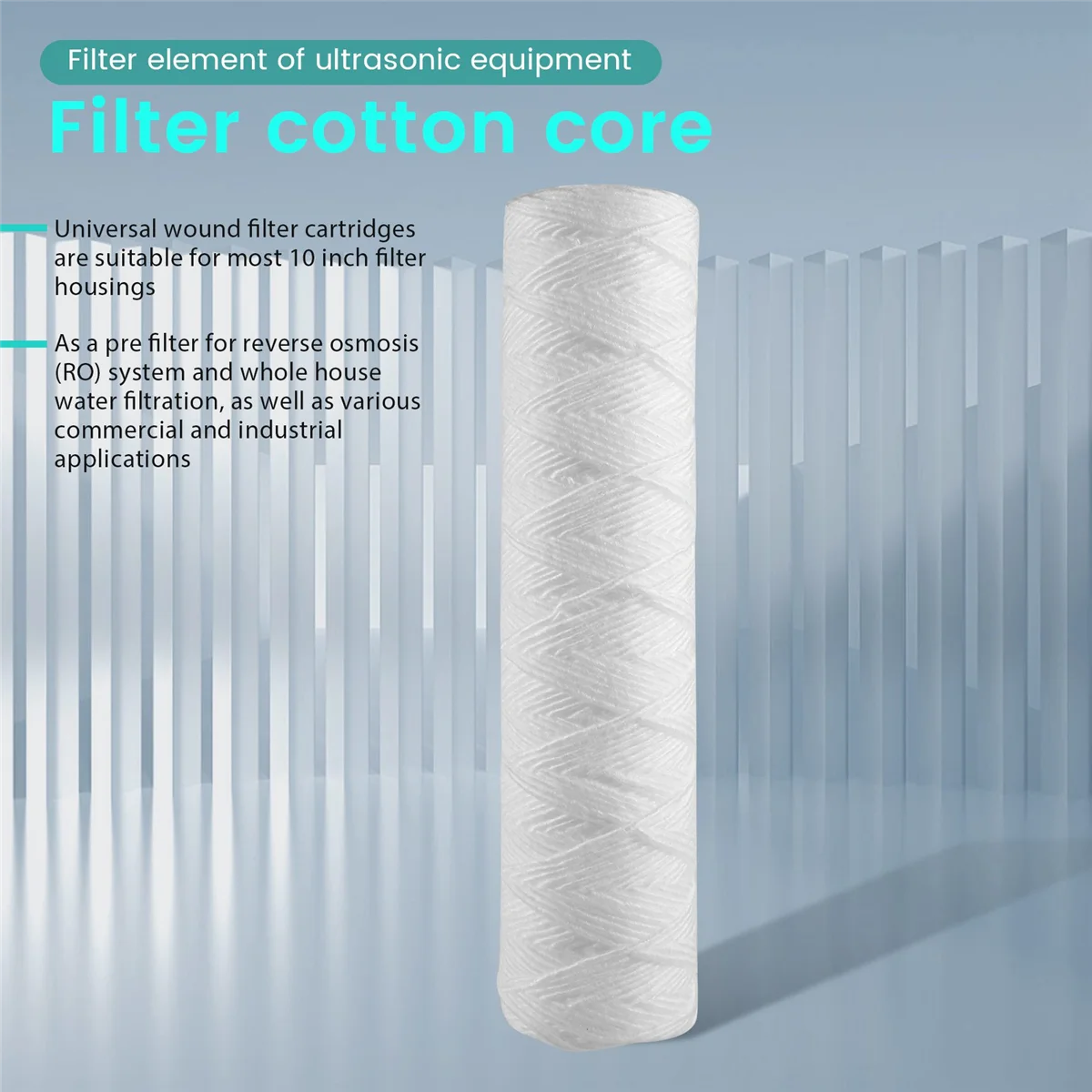 10 Micrometre String Wound Sediment Water Filter ,6 Pack,Whole House Sediment Filtration,Universal