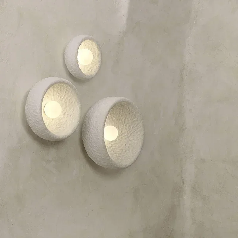 

European Style Wall Lamp Living Room Restaurant Resin Cream Air Sofa Bar Homestay Exhibition Hall Decorative Lighting Fixtures