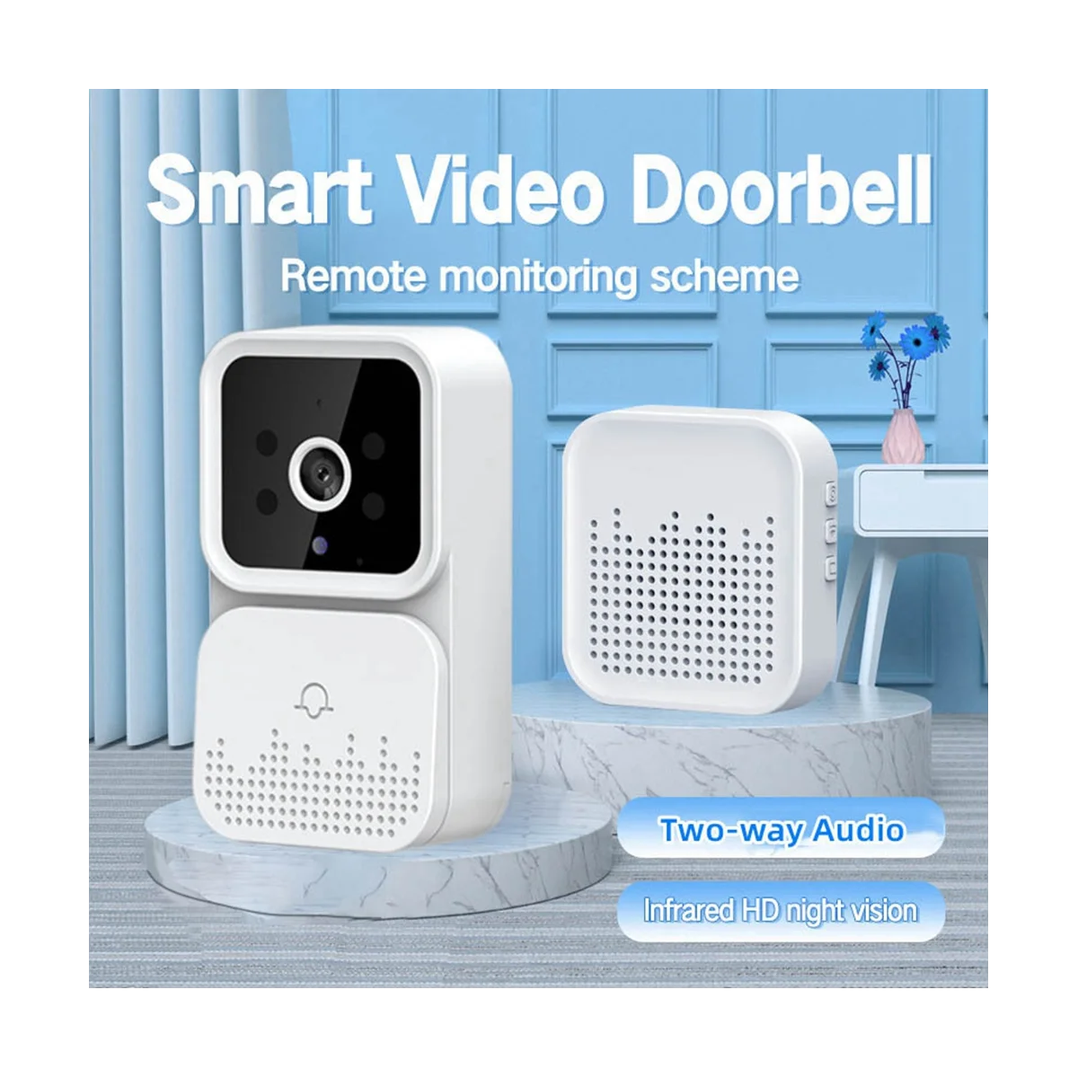 M6 Smart Visual Türklingel Zwei-Wege-Audio Türklingel Infrarot HD Nachtsicht Remote Intercom Türklingel für die Sicherheit zu Hause