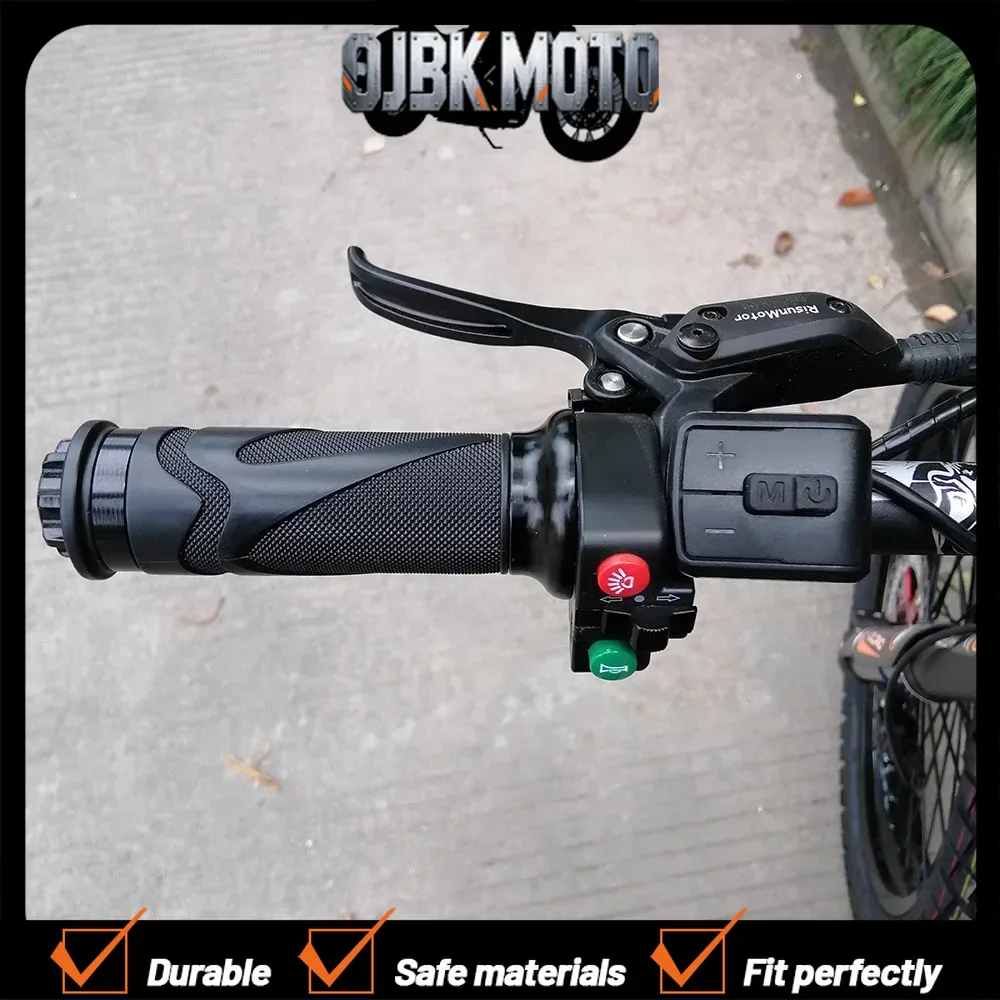 

【Perfect fit】Fit Risu motor Grip Ebike Full Bar Twist Throttle Speed 3 Wire Accelerator Hand Grips Handlebar Bike For RISUNMOTOR
