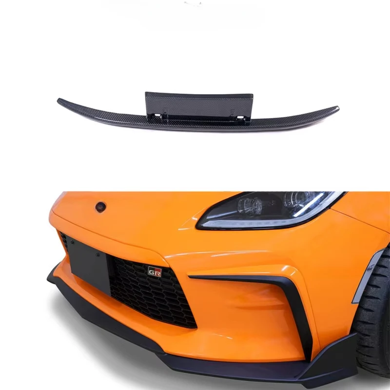 

CF Carbon Fiber 2021-2024 Toyota GR86 ZN8 TMS Style Front Grille Upper Garnish Panel License Holder for GR86 ZN8 License Holder