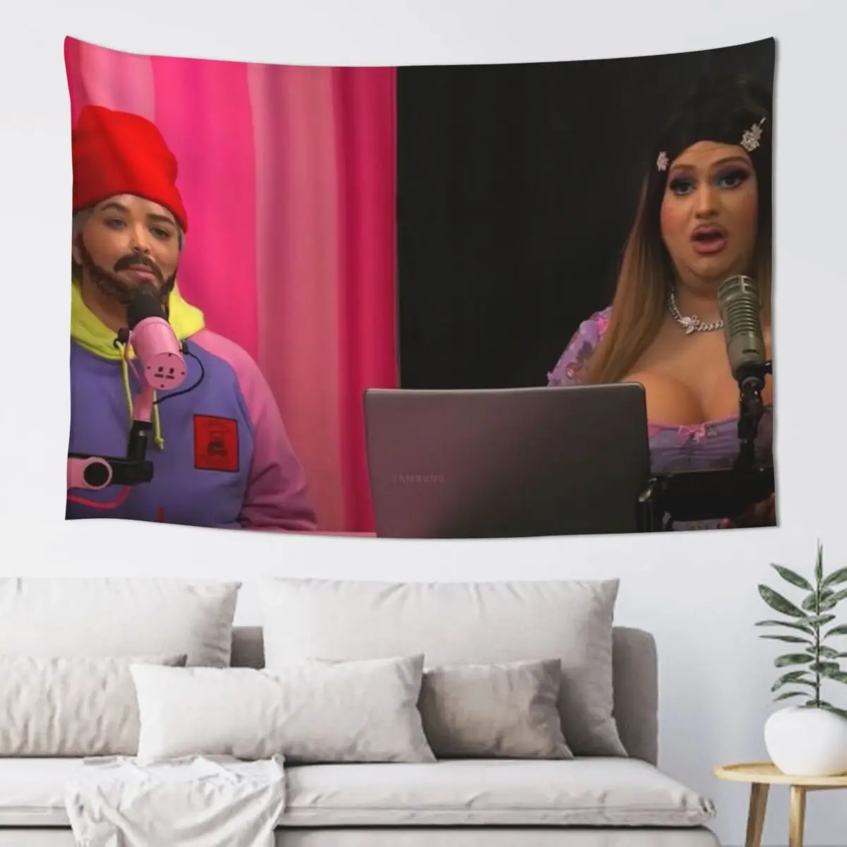 

Trisha paytas and Ethan klein Tapestry Aesthetics For Room Wall Coverings Home Decor Aesthetic Tapestry