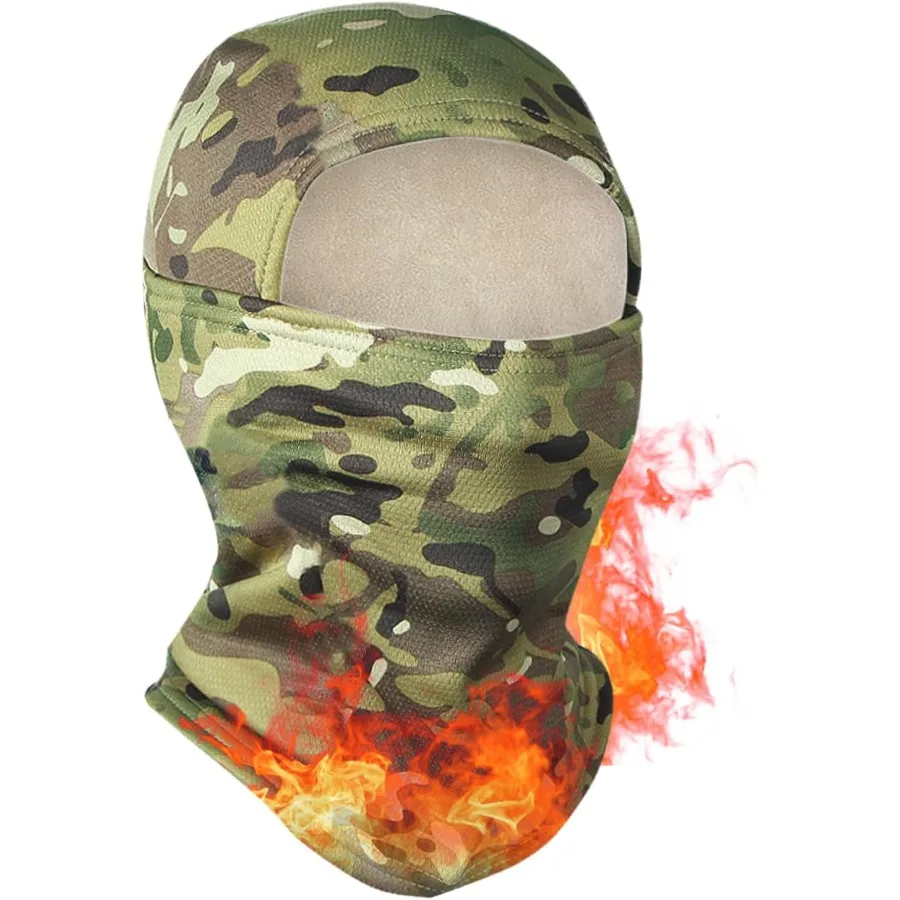 

Fleece Lined Thicker Balaclava Ski Mask Winter Warm Camo Face Mask for Men Women Windproof Neck Gaiter Motorcycle Cycling