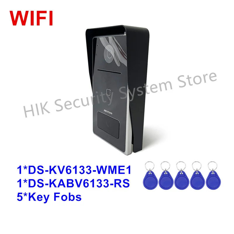 Hikvision WIFI IP-видеодомофонная система DS-KH8520-WTE1 DS-KH9310-WTE1 Экран внутреннего монитора Беспроводной дверной звонок DS-KV6133-WME1