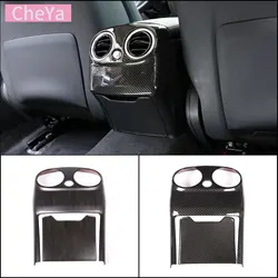 ABS Carbon Fiber Rear Air Conditioning Vent Cover Trim for Mercedes Benz C Class W205 2015-2018 Car Interior Accessories 2Pcs