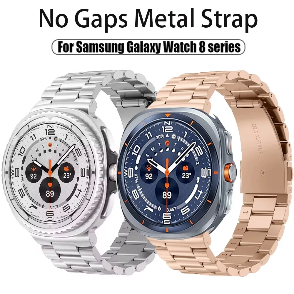 Nahtloses Metallarmband für Samsung Galaxy Watch Ultra 47mm Luxuriöses Metallarmband für Samsung Galaxy Watch 8 44mm 40mm Classic 46mm