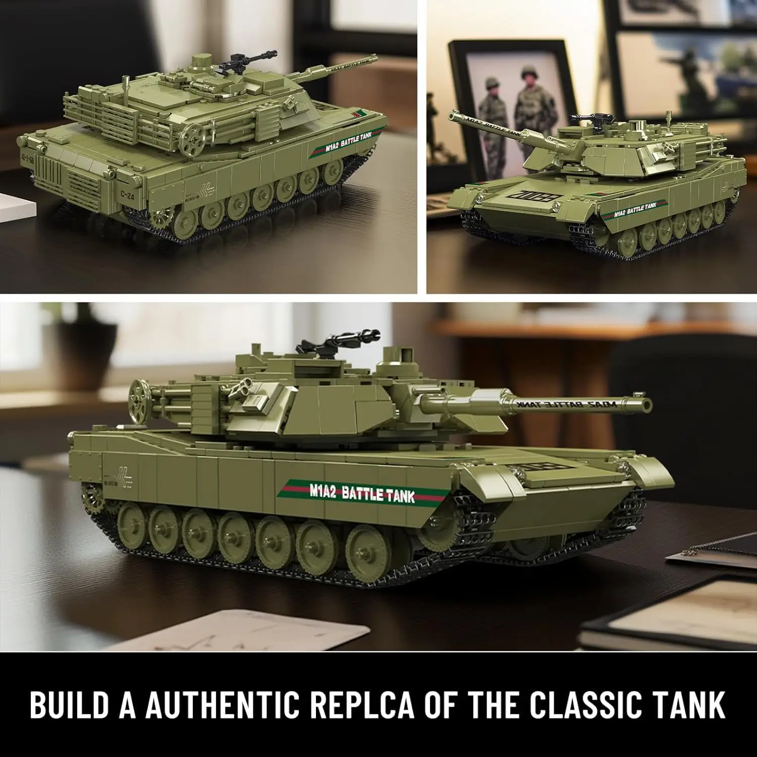 Mould King 20033 1168 PCS Kit de construcción de tanques militares RC, modelo del ejército controlado por aplicación para adultos y adolescentes, regalo de exhibición coleccionable