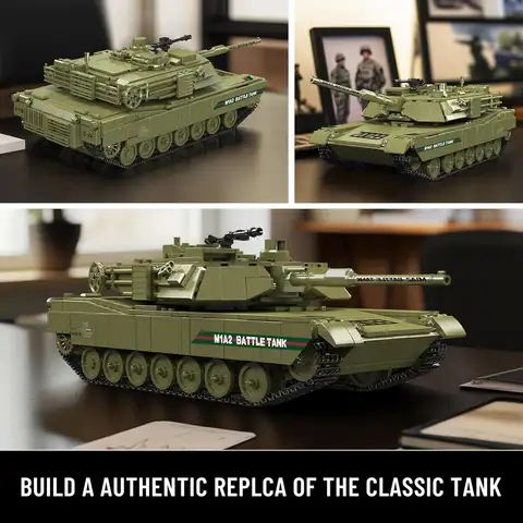 Mould King 20033 1168 delar RC militär stridsvagnsbyggsats, app-styrd armémodell för vuxna och tonåringar, samlarpresent 8 best sales Lego RC-stridsvagn - №2