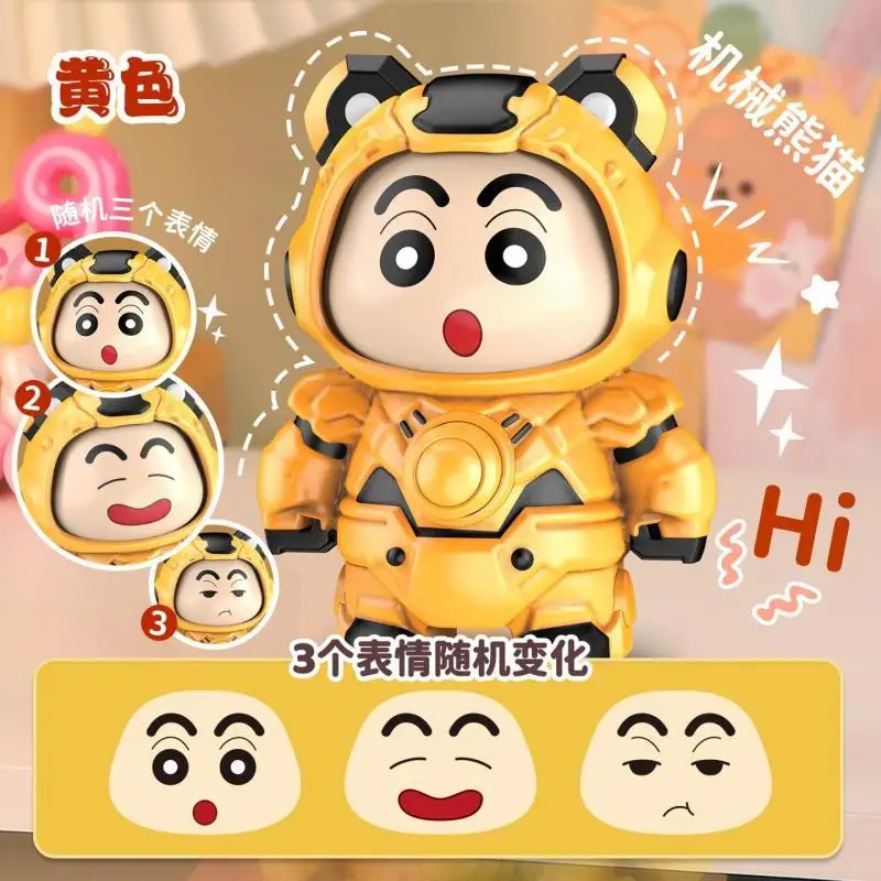 Anime Crayon Shinchan Keychain Kawaii Decorate School Bag Pendant Decompression Toys Portable Face Changing Toys Gift Wholesale