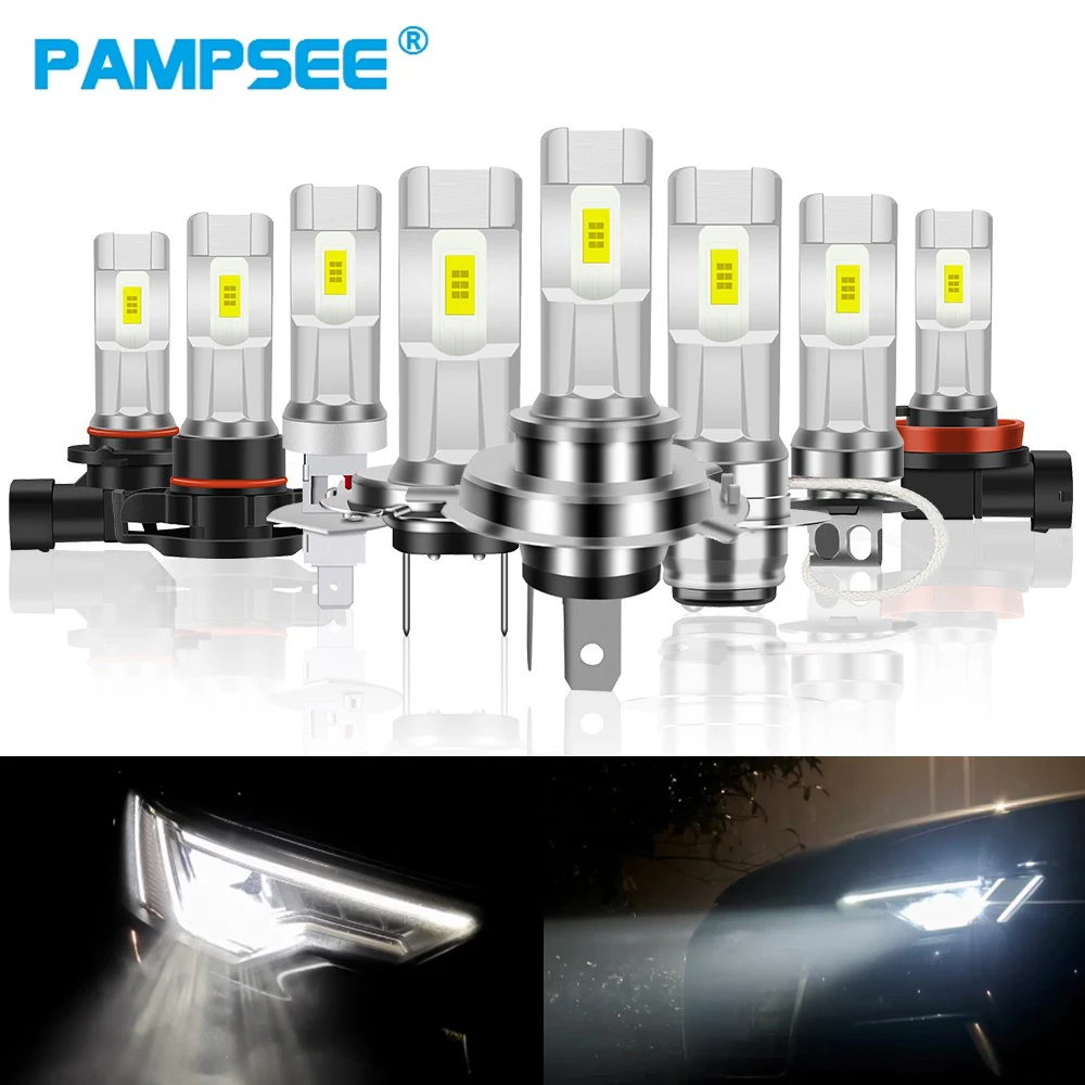 

80W 28000LM Светодиодная противотуманная фара CSP-3570 Chips 6000K для H1 H3 H4 H7 H8/H11 9005 HB3 HB4 9006 H16 Автомобильная лампа высокой интенсивности DC12V 24V X1