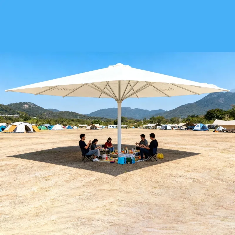 

Коммерческий электрический зонт для патио 8 м – водонепроницаемый и устойчивый к УФ-излучению, индивидуальный цвет для проектов отелей, курортов, ресторанов