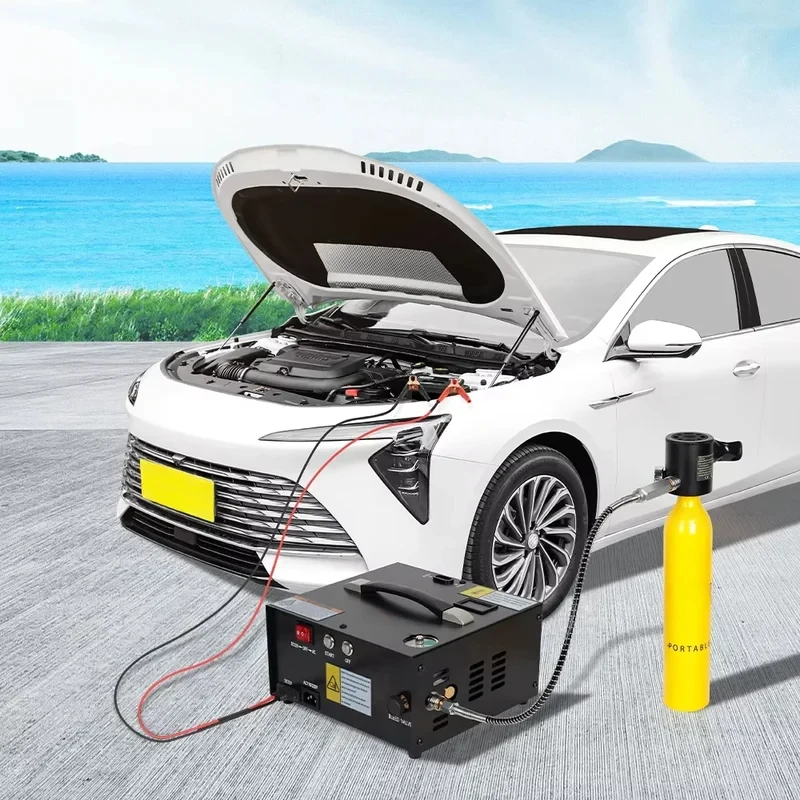 (Envío marítimo) Compresor inflador eléctrico de 110V 220V para tanque de buceo, compresor de aire PCP portátil