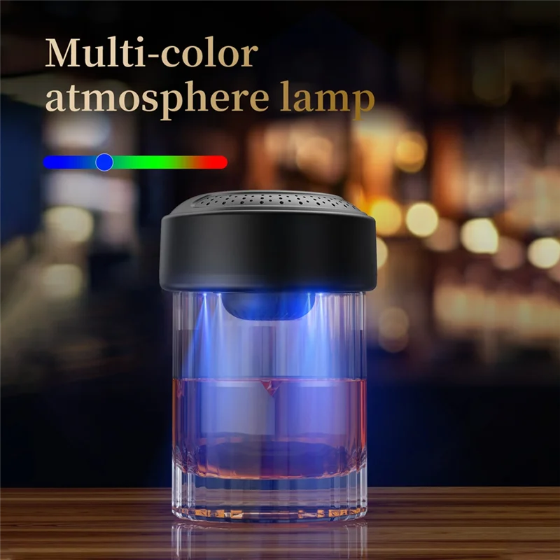 ABAE-Kit de infusor de humo Bourbon para cócteles, ahumador de whisky eléctrico con 6 astillas de madera, juego para fumar bebidas para hombres, pres de cumpleaños para papá