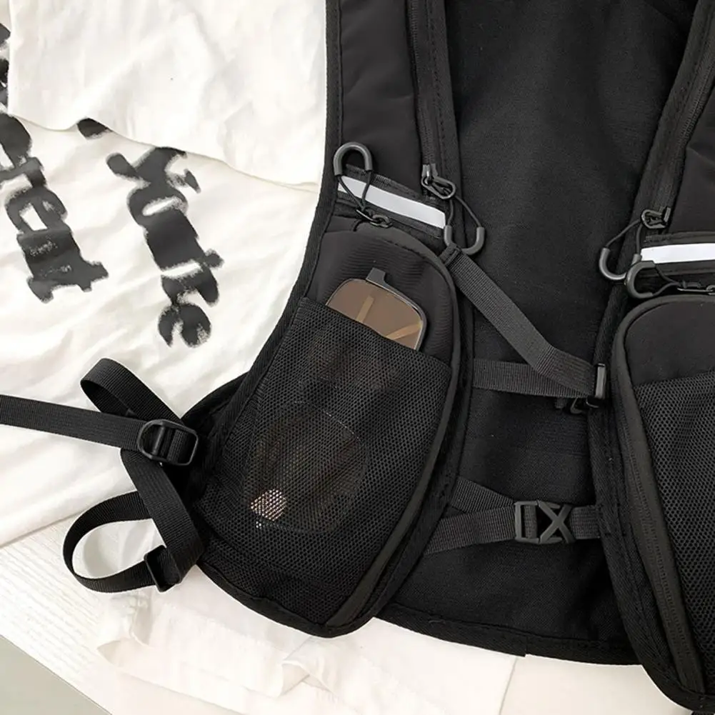 Bolsa peito multi bolso para homens e mulheres, leve, colete reflexivo, ideal para esportes ao ar livre