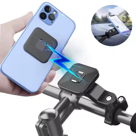 Magnetic Phone Holder Bicycle Mountain Bike Phone Mount Stand Motorcycle Scooter Handlebar Bracket Quick Lock Release Your Hands
