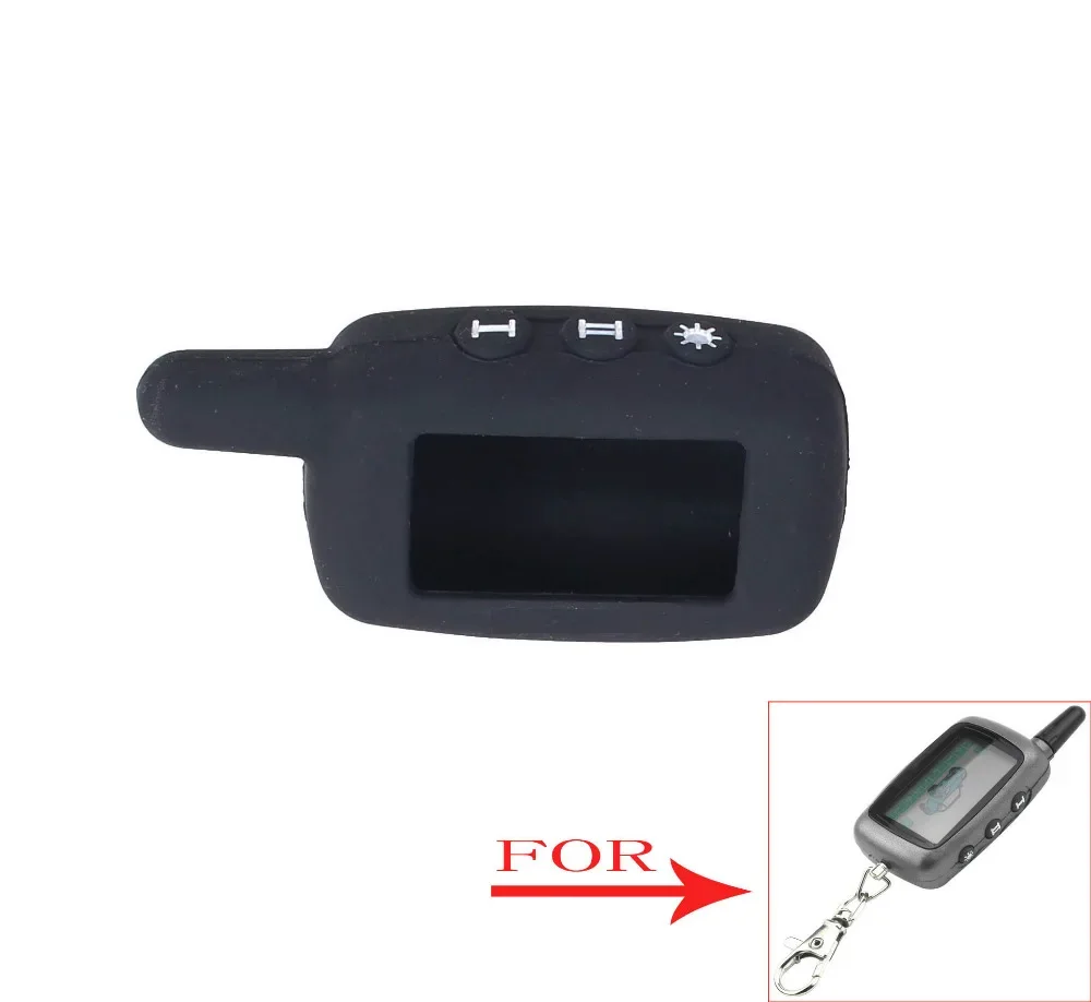 Dandkey Russian A9 Silicone Key Case For Starline A6 A9 A8 Two Way Car Alarm System LCD Remote Controller Keychain Fob Key Cover