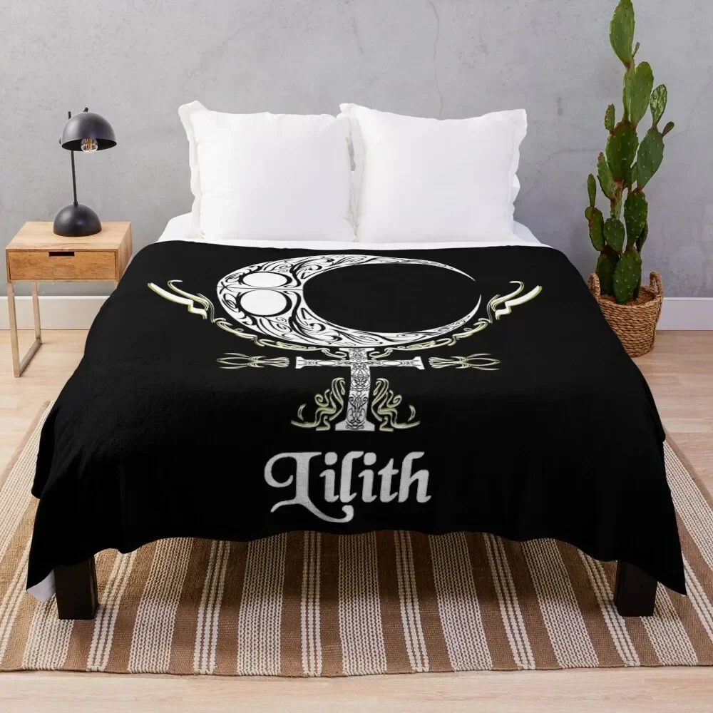 Lilith Symbol Throw Blanket Tourist Comforter Soft Plaid Blankets